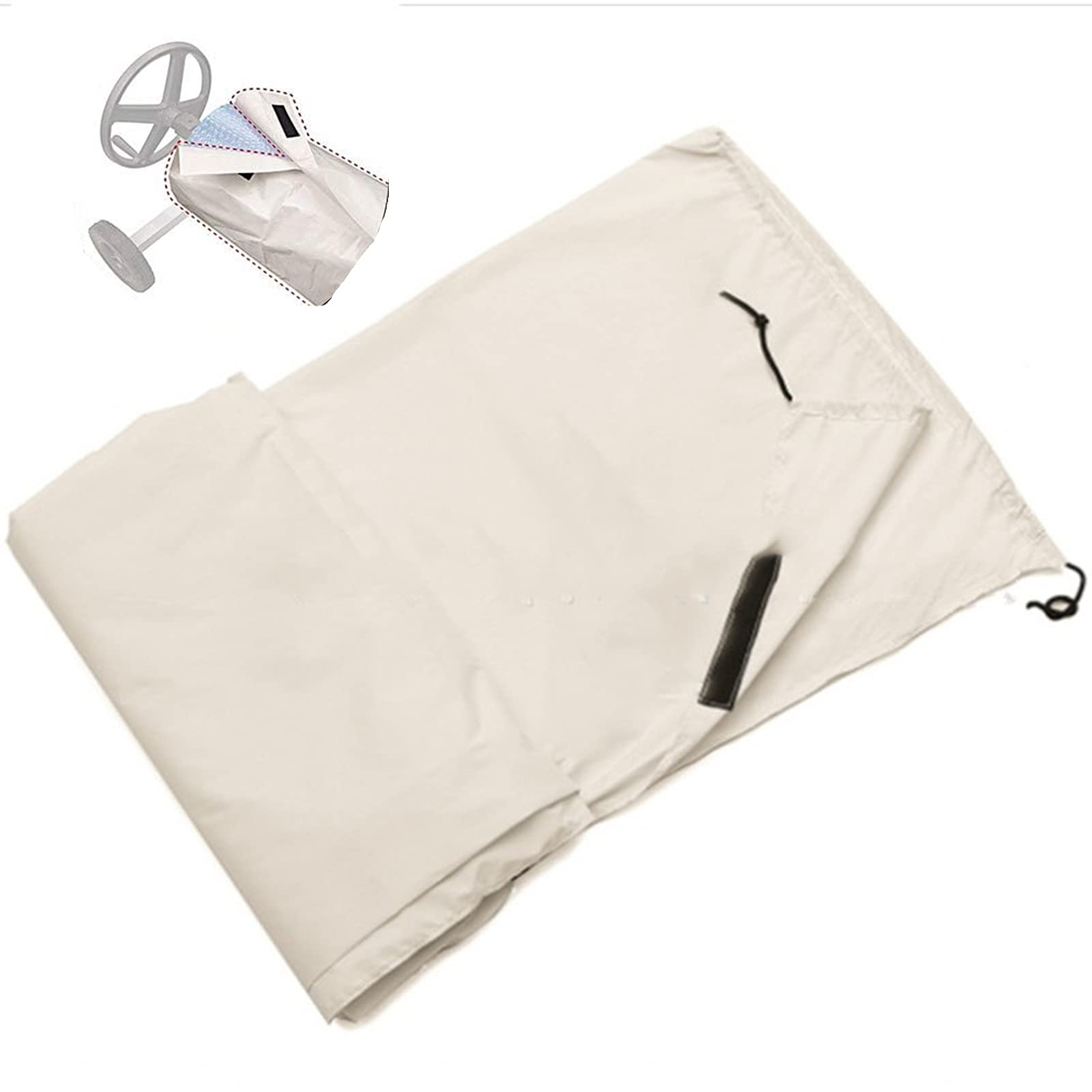 Swimming Pool Roll Cover, Outdoor Swimming Pool Solar Blanket Cover Protector Open Air Blanket Reel Protector, For Home Outdoor Garden, Five sizes(Size:550X126cm,Color:Beige)