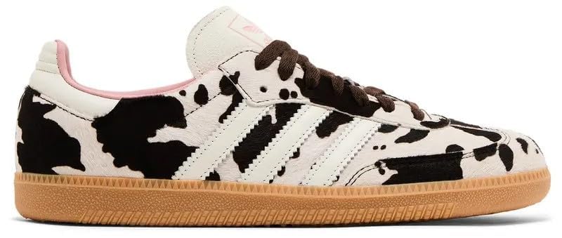 Adidas Samba OG W Cow Print Dark Brown Off White Women's Size 8