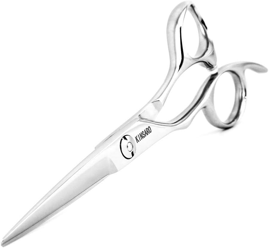 Hair Scissors left hand 5.5 Inch Hair Shears Left Hand Hair Cutting Scissors Lefty Barber Shears Left Handed KINSARO for Hairdresser Barber or Home Use