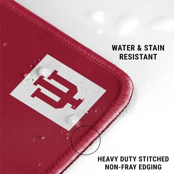 Skinit Large Gaming Mouse Pad - Officially Licensed Hoosier Nation Design with Stitched Edges, Waterproof, Non-Slip Rubber Base, Desk Mat for Keyboard & Mouse, 31.5" x 11.8" inches
