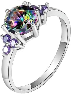 Ring Kvinnors Färgglada Zirkon Mode Diamant Nya Vigselring Smycken