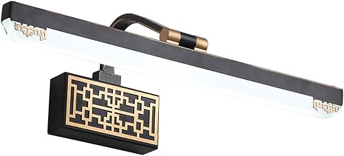 Lámpara de tocador de 16" - Luz para espejo de baño impermeable de 8W, Hierro forjado y acrílico, 4000K, 560LM para vestidor, moderno, diseño