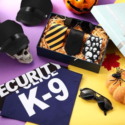 Set de accesorios disfraz policía para mascotas 9 piezas miniatura 4
