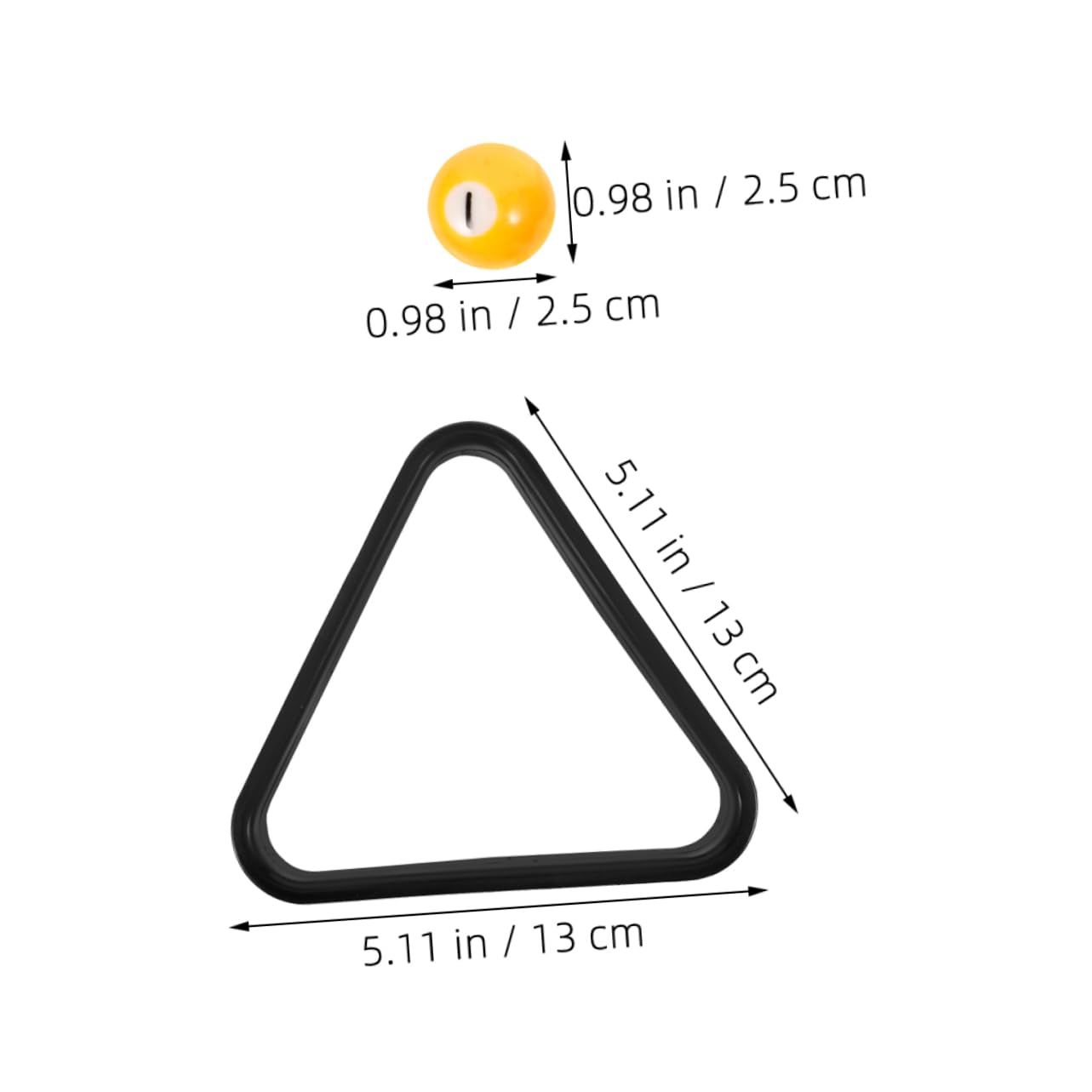 GOOHOCHY Pool Table Balls Set 17pcs Resin Balls Mini Triangle Rack Billiard Tools Billiards Practice Set