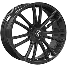 عجلة KRAZE SPECTRA سوداء لامعة من الألومنيوم مقاس 20 x 8.5 بوصة/5 x 5 مم، إزاحة 38 مم