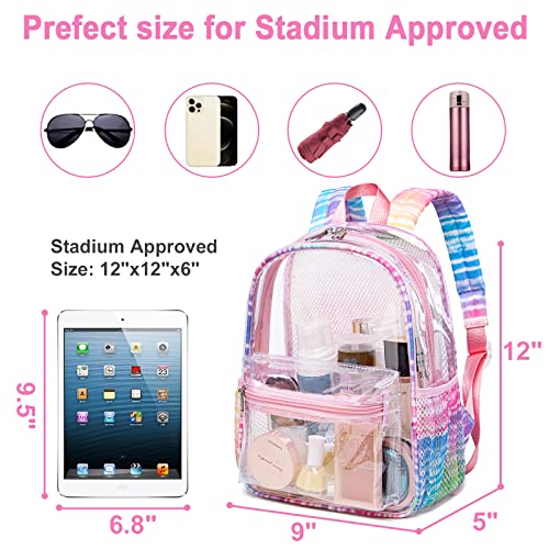 Btoop Clear Mini Backpack Stadium Approved 12X6X12 For Kids Girls Small Transparent Backpacks Plastic See Through Bag Purse For Work Festival Security Travel #TOP1