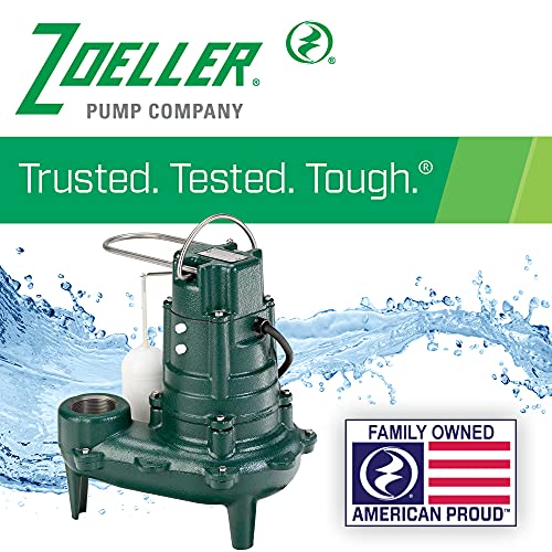 Zoeller Waste-Mate 267-0001 Sewage Pump, 1/2 Hp Automatic – Heavy-Duty Submersible Sewage, Effluent Or Dewatering Pump #TOP6