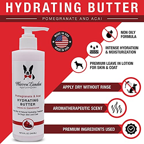 Warren London - Hydrating Butter For Dogs Skin & Coat,8 Oz,Pomegranate & Acai #TOP1