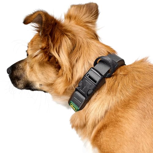 Hunter Halsband Maldon, Farbe: braun, atmungsaktives Mesh, Robustes Nylon, lautlos & allergikerfreundlich, Zugentlastung, integriertes Adresslabel, besonders leicht, Größe: L