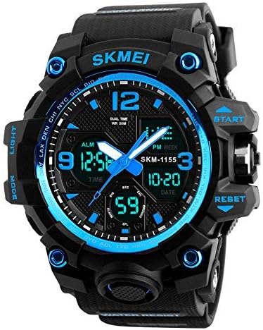 Mens Digital Military Watch, Sports Analogue 50M Waterproof Wrist Watch with Alarm, Running Big Face Led Digital Watches for Men