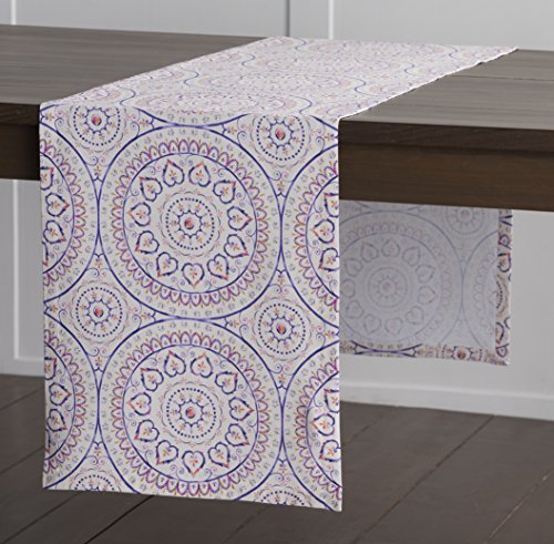 Maison D' Hermine Tablerunner 14.50"X108" 100% Cotton Decorative Easter Runners For Kitchen, Party, Wedding, Restaurant & Camping, Mandala (Single Layer) - Spring/Summer #TOP1