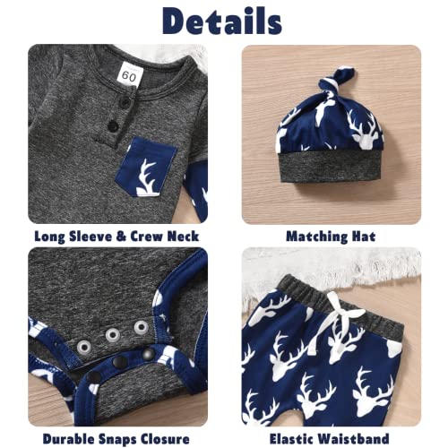 Aalizzwell Newborn Infant Baby Boys Fall Winter Outfit3