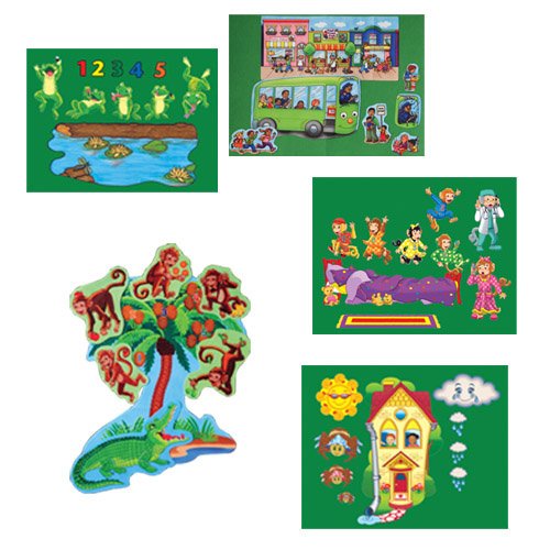 Set of 5 Favorite Chants Flannel Board Sets for Kids Home