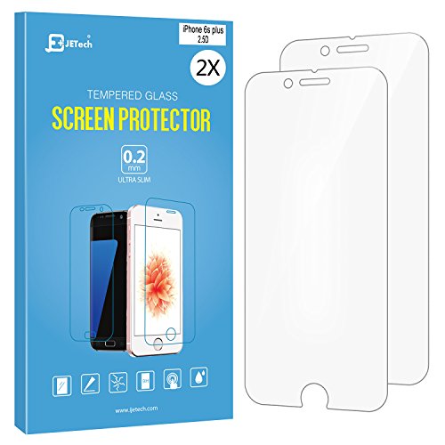 iPhone 6s Plus Screen Protector, JETech 2-Pack 0.2mm [3D Touch Compatible] Premium Tempered Glass Screen Protector for Apple iPhone 6s Plus/6 Plus 5.5