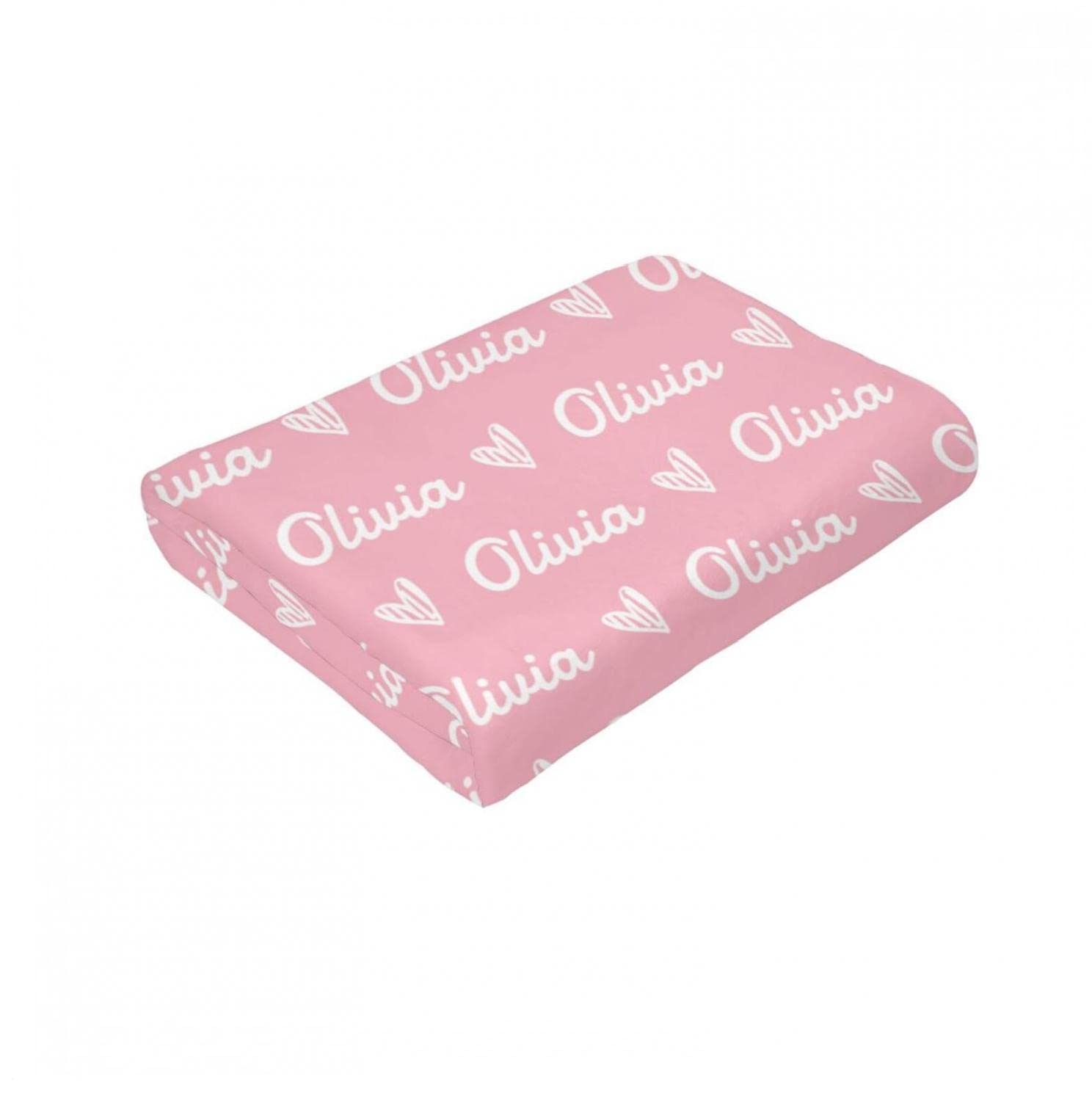 Tappeto Personalizzato Coperta Personalizzata Con Nome Ricamato Per Neonati - Unisex, Colori Grigio, Rosa, Blu, Bianco, In Pile Morbido Coperta Pile Matrimoniale Personalizzata