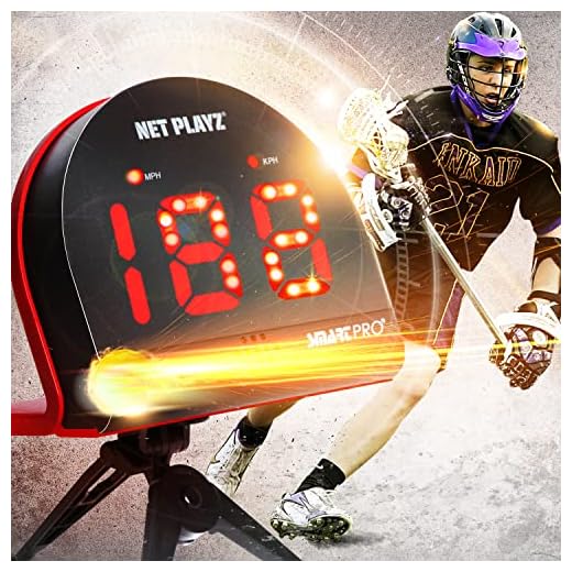 Lacrosse Speed Radar | Measures Shot-Power, Shot Speed Detection Sensors - Sport Radar Gun, Gifts for Lacrosse Players, Coaches & Fans
