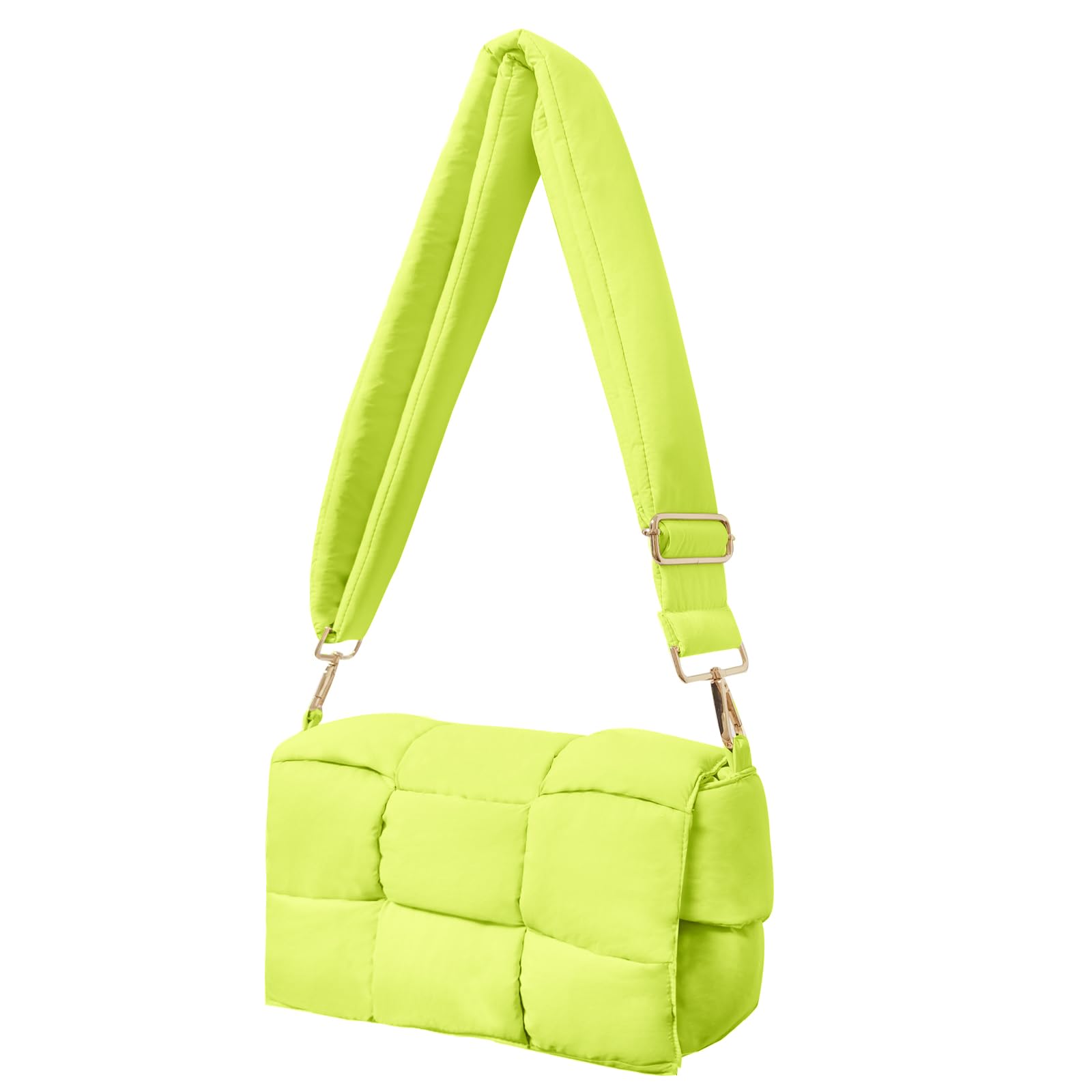 Shoulder Bag Lightweight Puffer Tote Crossbody Bag Handwoven for Women | waterproof nylon, durable, soft padded texture, versatile for travel, work, weekend, everyday, adjustable strap
