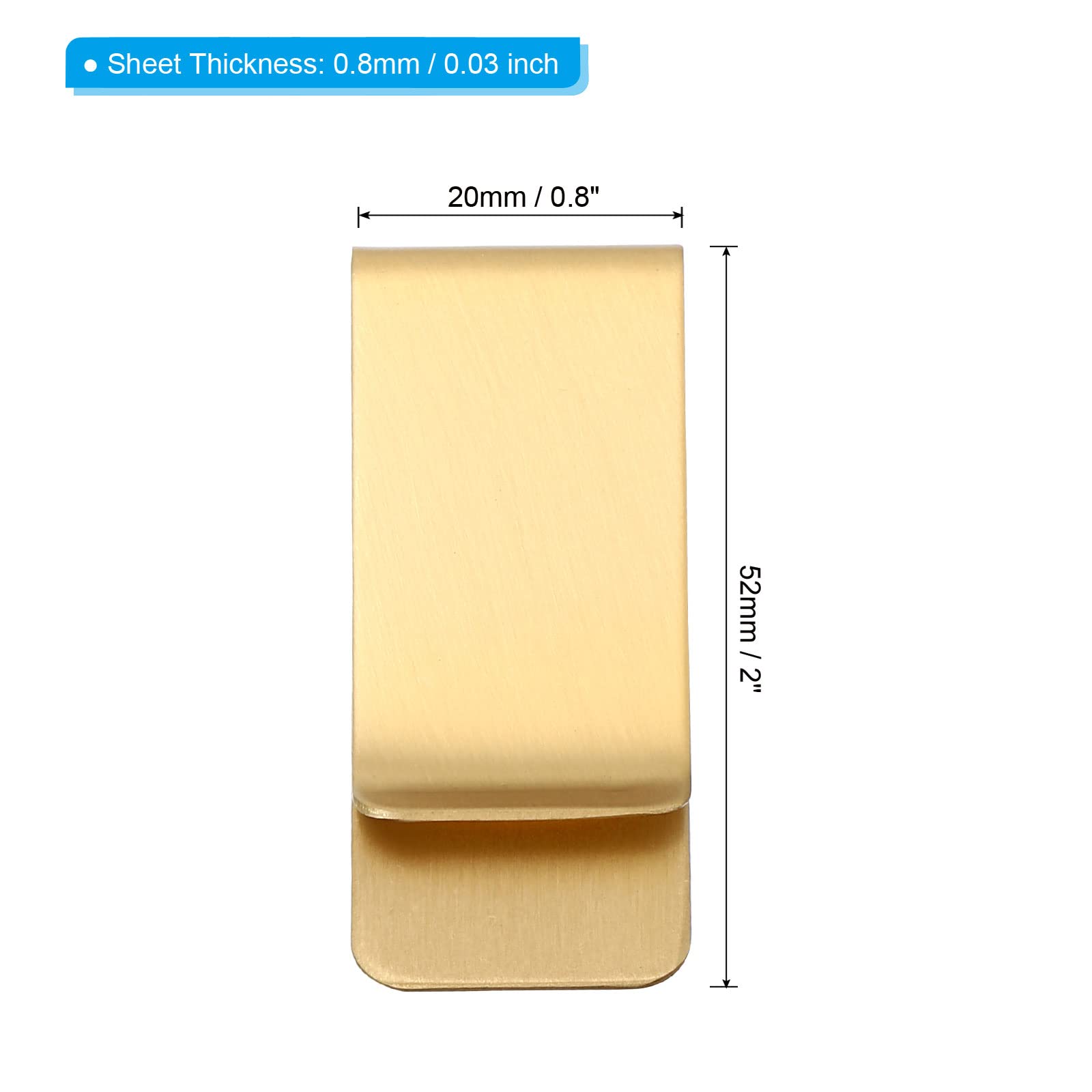 PATIKIL Pen Loop Clip for Notebook Stainless Steel Traveler Journal Notebook Pencil Holder Sleeve Bookmark Clip, Brass - Image 2