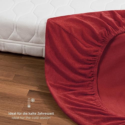 Blumtal® Frottee Spannbettlaken im 2er Set 120x200x27cm - Oeko-TEX zertifiziertes Spannbetttuch 120x200x27cm - Frottee-Spannbettlaken bis… – Ansicht 5