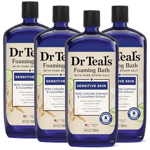 Dr Teal's Foaming Bath with Pure Epsom Salt, Sensitive Skin with ...