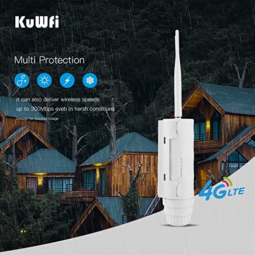 Router 4G Esterno, KuWFi Router 4G LTE 150Mbps con...