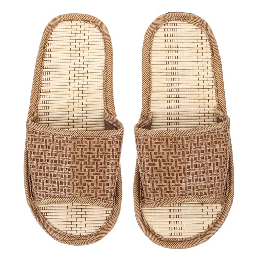 Holibanna Bamboo Slippers for Women Lightweight Non-Slip Rattan House Shoes Comfortable Summer...