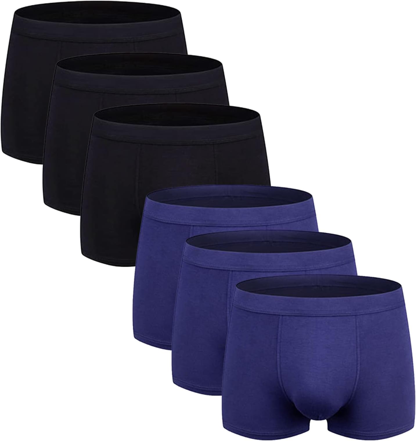 Men'S Underwear 6 Pieces Men's Underwear Modal Loose Large Size Seamless Breathable Mid-waist Boxer Boxer