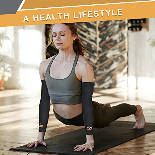 Indeemax Copper Elbow Brace Compression Sleeve 1 Pair For Tendonitis And Tennis Elbow, Copper Infused Sleeve Support For Men And Women, Tendonitis Bursitis Pain Relief For Golfers, Arthritis #TOP7