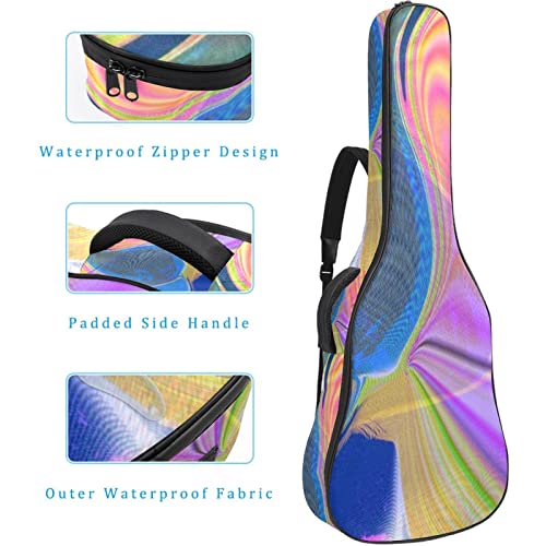 Housse imperméable pour guitare acoustique avec double bandoulière et poche Art abstrait coloré, Multicolore 01., 42… - Les Beatles, Paul McCartney, John Lennon, RIngo Starr, George Harrison Housse imperméable pour guitare acoustique avec double bandoulière et poche Art abstrait coloré, Multicolore 01., 42… – Image 5