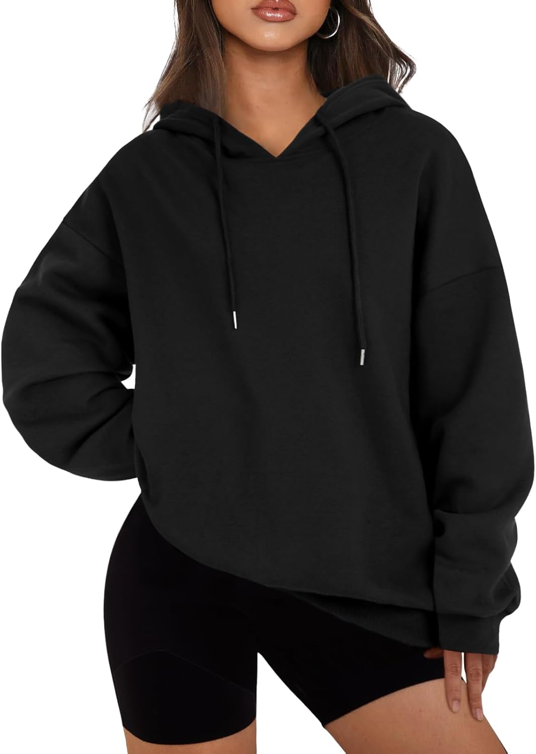 KIFOVEN Women’s Casual Hoodies Long Sleeve Oversized Pullover Fleece Lined Fall Hooded Sweatshirt - Image 2