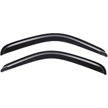 Lightronic Extra Durable Outside-Mount Auto Vent Window Visor, Fit 1995-2004 Toyota Tacoma Regular Cab/XtraCab, UV Protection Rain Guard, Original Wind Deflector, No-Drill Install, Dark Smoke, 2-Pcs