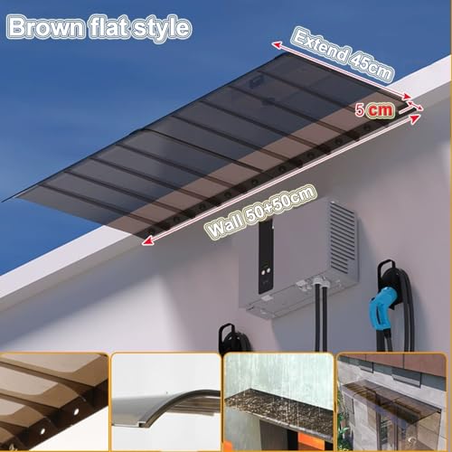 Auvent extérieur polycarbonate moderne et résistant face aux intempéries