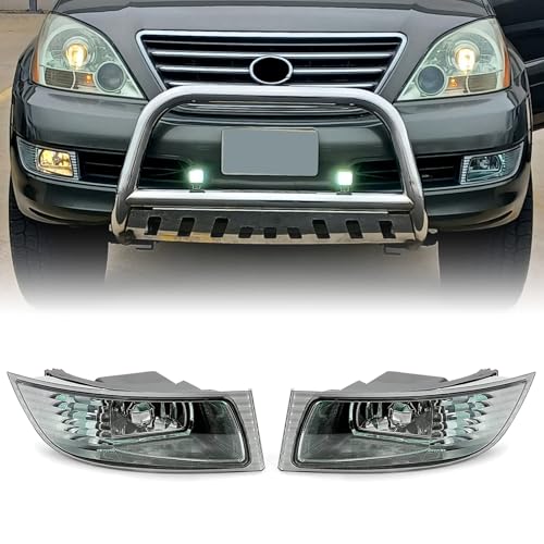 51ChOckwfQL. SL500  - HECASA Bumper Fog Light w/Bulb Compatible with 2003-2009 LEXUS GX470 without sport package Replacement for 81221-60080 81211-60160 LX2593105 LX2592105 Halogen Front Pair Driving Lamp Left Right