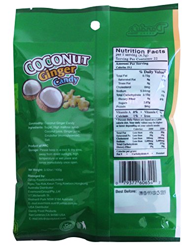 Dandy's Coconut Ginger Hard Candy, Set of 4(3.52 oz) - image 3