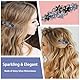 WLLHYF Blume Haarspangen, Vintage Strass Stil Barrettes, Luxus Schmuck Design Haarnadel, Metall Frühling Haarspange Clips, Haar-Accessoires für Frauen Mädchen(Schwarz Blau)