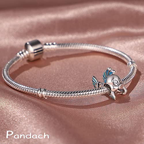 Pandach Crystal Fish Charm Lucky Charms Fits Charms Bracelets For Woman-Inlaid With Silver Dangle Pendant Bead,Girl Jewelry Beads Gifts For Women Bracelet&Necklace #TOP1
