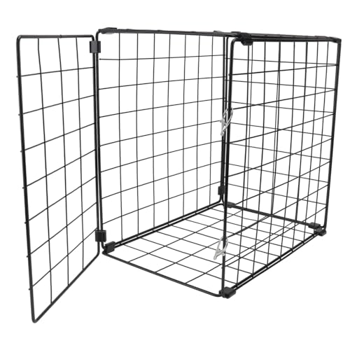 KOMBIUDA 折りたたみ式アイアン製キャットキャリー 小型ペット用通気性キャットケージ 室内外持ち運び便利 家用猫用ケージ