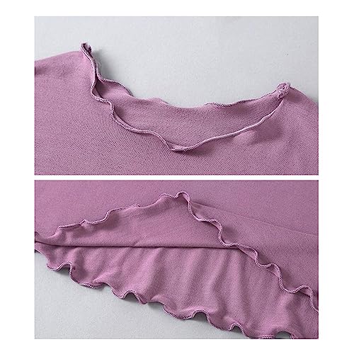 Baby Sl𝐞eper Kids Girls' 2-Piece 𝐏ajama Set Cotton Solid Wooden Ear Edge Long Sleeve 𝐏js Sl𝐞epwear Loung𝐞wear4