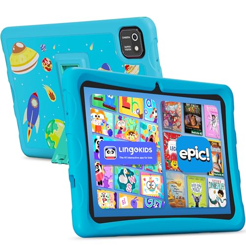 Image of Contixo 10 inch Kids Tablet - K103 Android Learning Tablet with Exclusive Games and Educational Apps, 32GB Storage, WiFi, Parental Controls & Kid-Proof Case - Blue