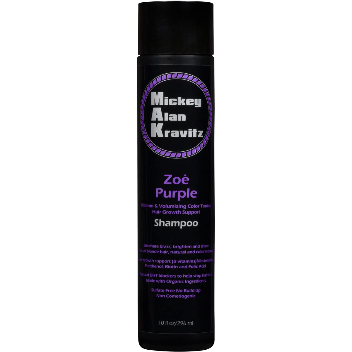 Zoe Purple Color toning, vitamin hair growth shampoo with Biotin and natural DHT blockers to help stop hair loss and faster hair growth. For all blonde hair, Non Comedogenic (bundle)