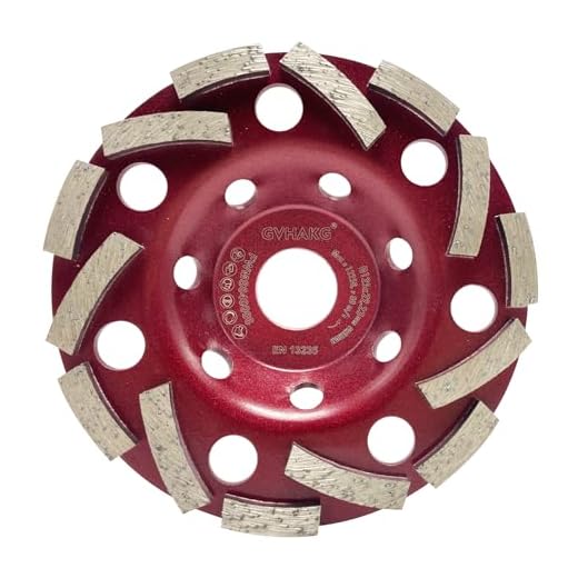GVHAKG Diamant Schleiftopf 125mm×22.23mm, Topfschleifer Für Beton Stein Naturstein Fliesenkleber Granit Mauerwerk-Extra Speed Diamant Schleifscheibe