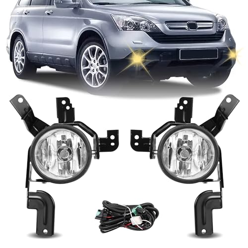 Misakomo Fog Lights - Front Fog Lamps Assembly Compatible with Honda CRV 2007 2008 2009 - Fog Light Replacement Kit Replacement for 08V31SWA100,08V31SWA1M001, 08V31SWA1M002 and HO2591103