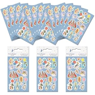 Peter Rabbit Party Bag Sticker Bundle (18 Sheets) | Beatrix Potter | Official Licensed Product | Perfect for Children’s Parties, Party Bags or Stocking Fillers | Boys and Girls Stickers | Kids Age 3+