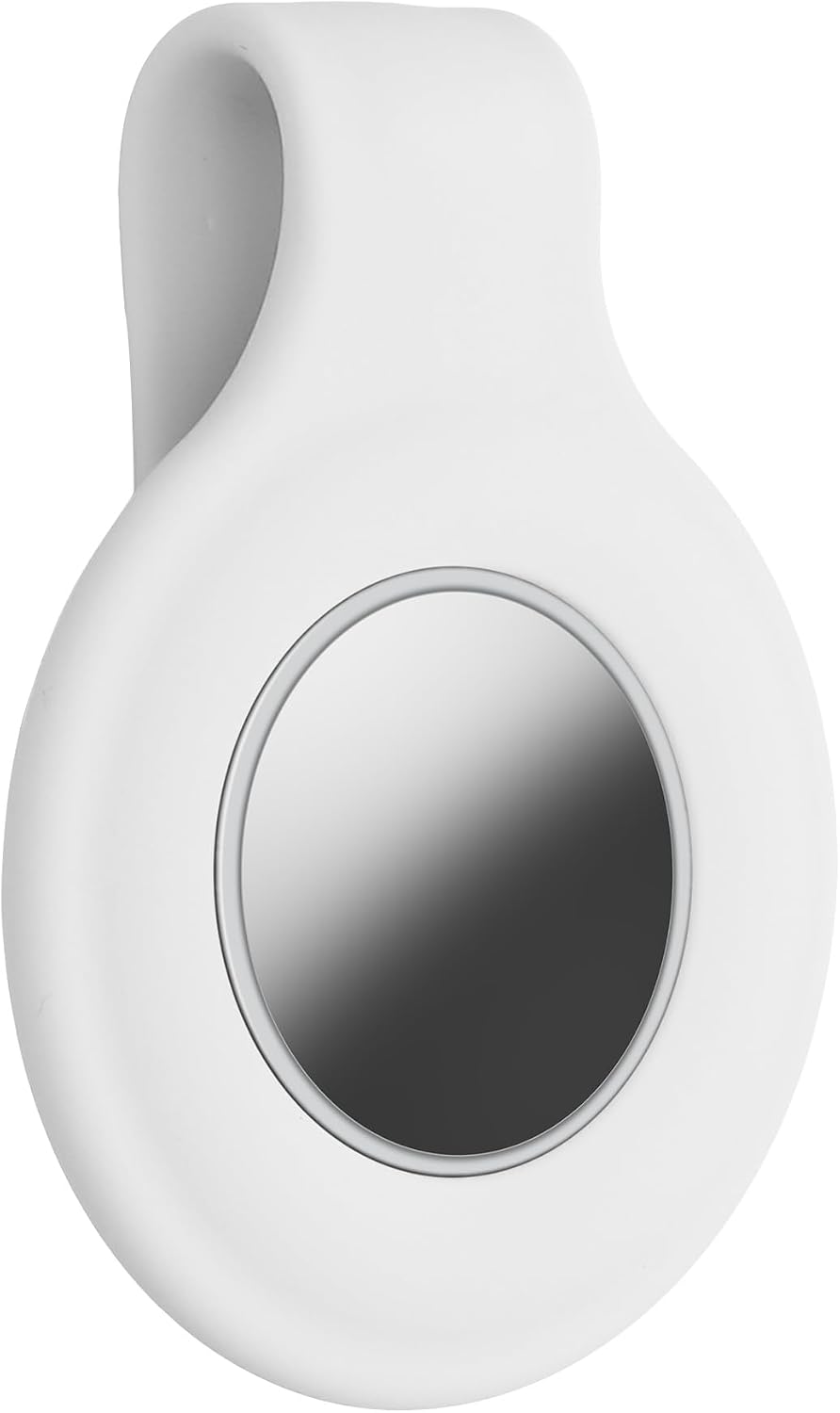 kwmobile Silicone Clip Compatible with Apple AirTag - Protective Silicone Clip for Tracker - White
