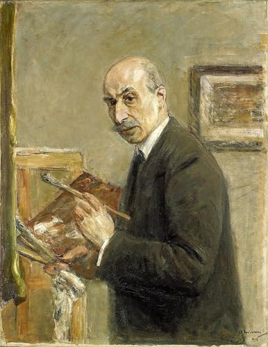 Max Liebermann autoportrait abstrait peinture sur toile moderne 60x90cm