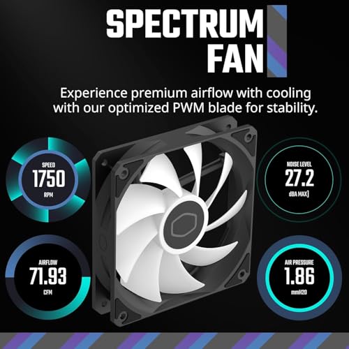 Cooler Master Hyper 212 Spectrum V3 ARGB CPU Cooler - 120mm Performance Fan | Support Latest LGA1851, LGA1700, AM5, AM4 Socket | PWM Case Fans |... - Image 4