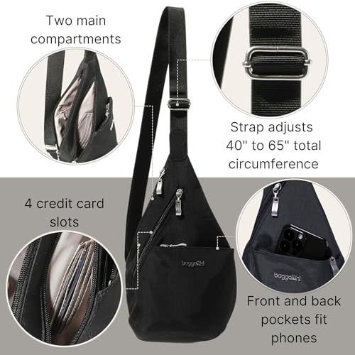 Baggallini Mini Sling - 12x7 Sling Crossbody Bag Backpack with Adjustable Shoulder Strap2
