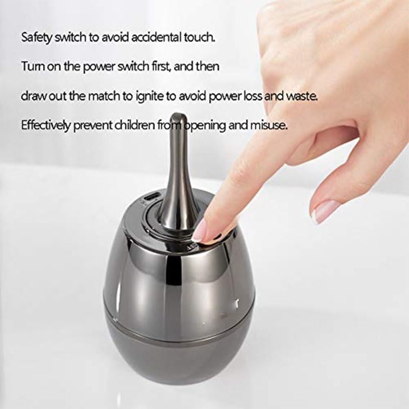 Oil-Electric Lighter, Million Times Match Lighter, Cool Table Kerosene Soft Flame Lighter, Kerosene Refillable Lighter, Great Gift for Father Husband Boyfriend, Oil-Free (Fuel-Free)(Black)