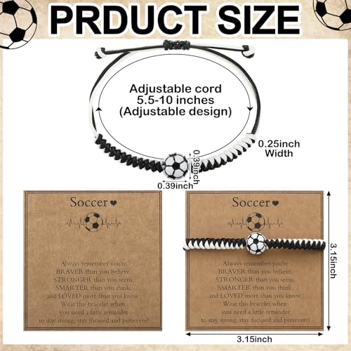 30 Sets Sports Charm Bracelets Bulk with Inspirational Card for Sports Party Favor Team Group Player Gifts3