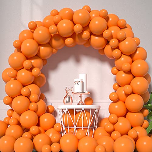 Honinda Orange Latex Balloons 12inch + 5inch 70 Pack Burnt Orange Balloons Helium Party Balloons Orange Birthday Decorations Baby Shower Gender Reveal Orange Party Decorations
